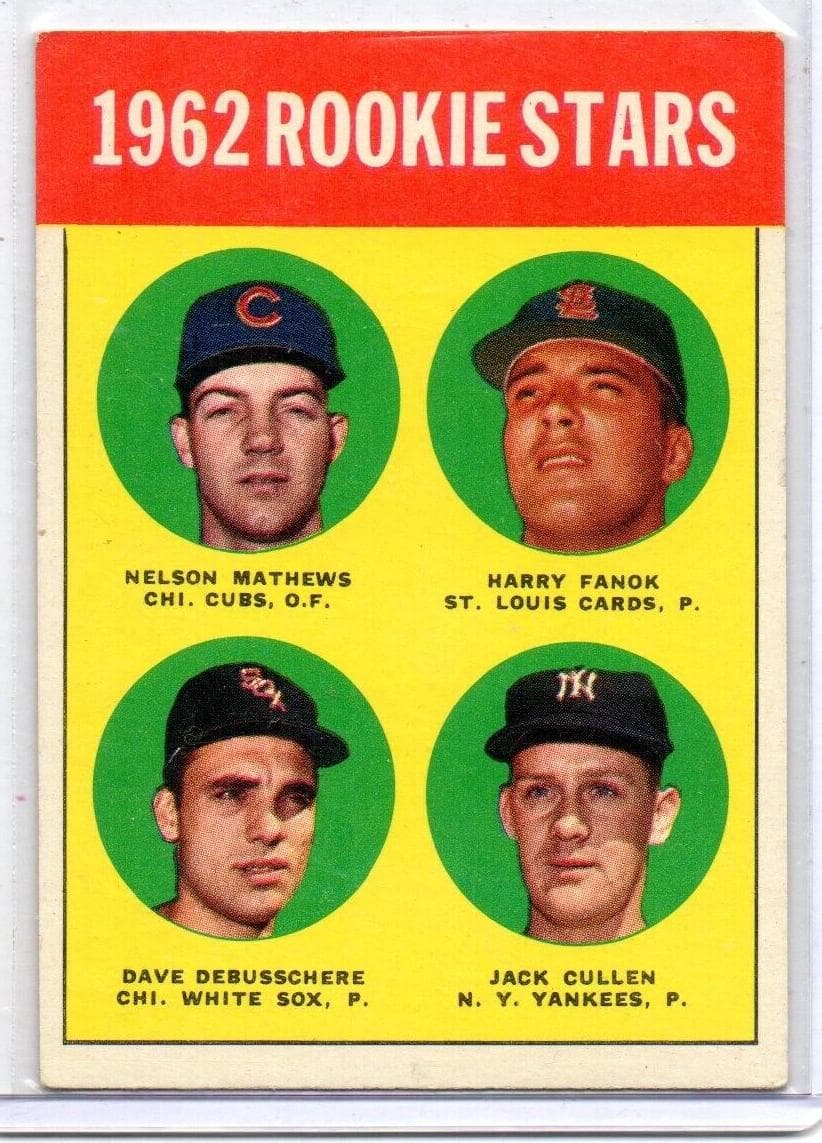 1963 Rookie Stars (Nelson Mathews / Harry Fanok / Dave DeBusschere / Jack Cullen) #54