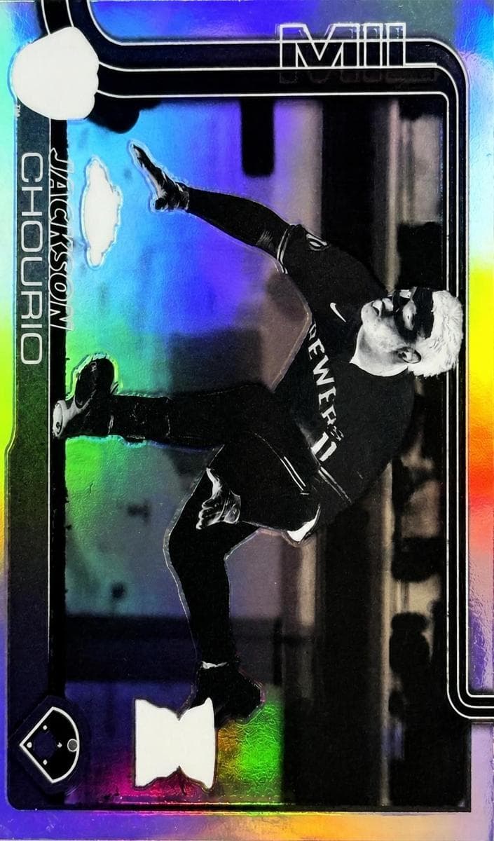 Jackson Chourio 2025 topps Topps Chrome Logofractor Edition