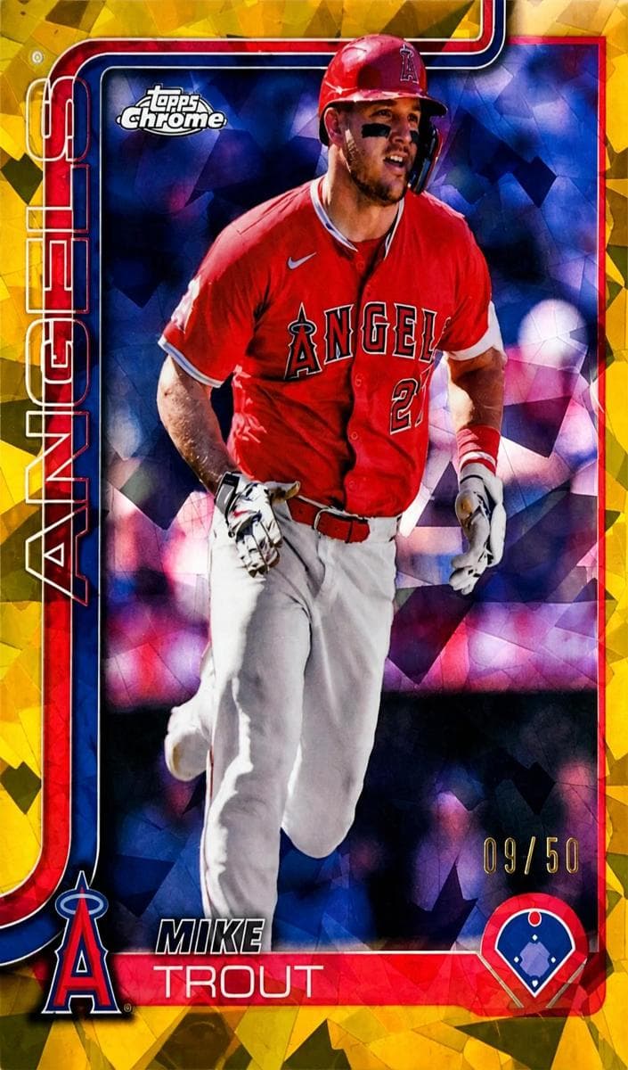 Mike Trout 2025 topps Topps Chrome Sapphire