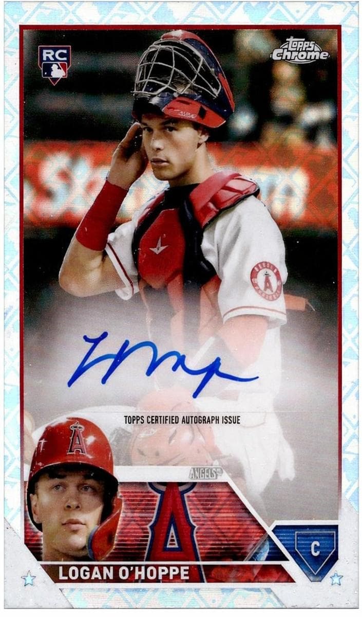 Logan O'Hoppe 2023 topps Topps Chrome Logofractor Edition