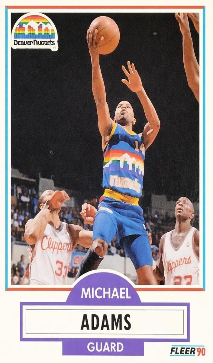Michael Adams 1990 fleer Fleer