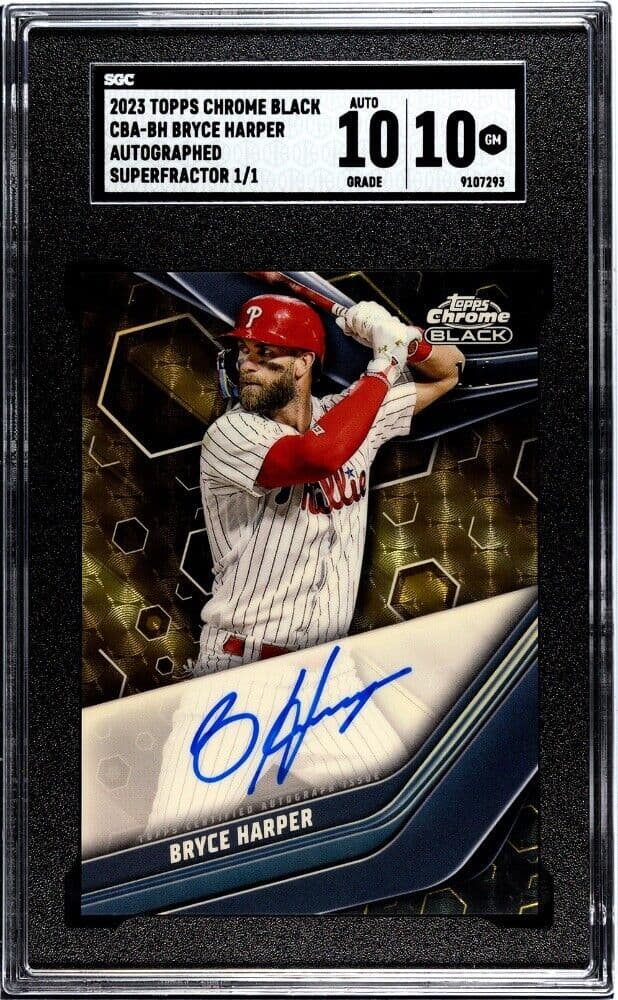 Bryce Harper 2023 topps Topps Chrome Black
