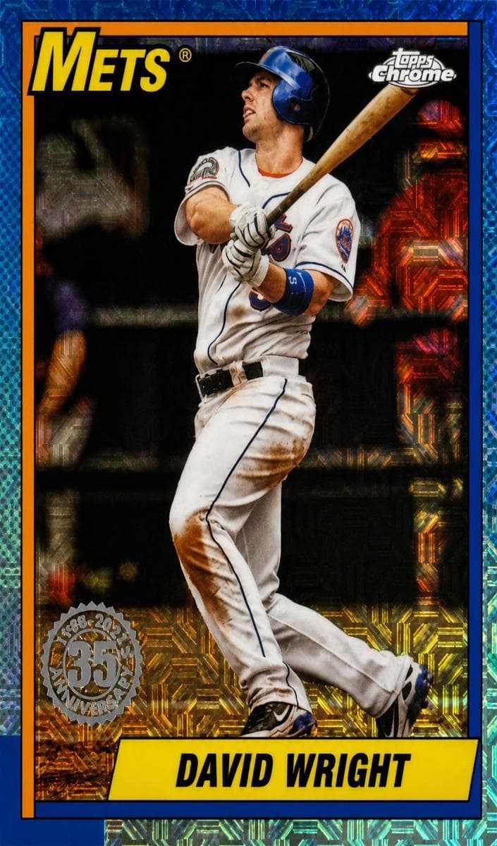 David Wright 2025 topps Update 1990 Topps Chrome