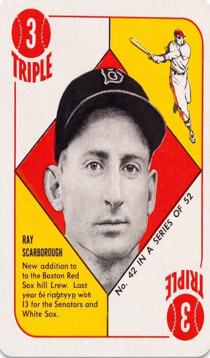 Ray Scarborough 1951 topps Red Back