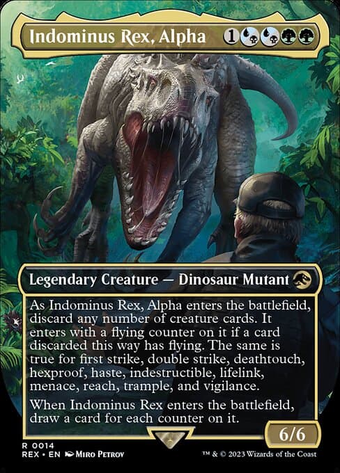 Indominus Rex, Alpha 2023 Magic: The Gathering Jurassic World Borderless