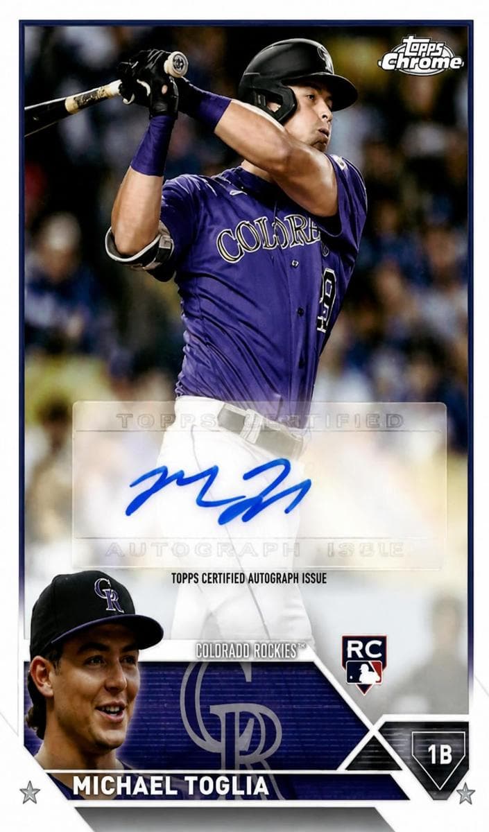 Michael Toglia 2023 topps Topps Chrome Update