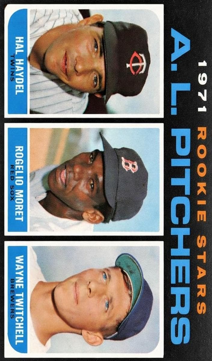 A.L. Pitchers 1971 Rookie Stars (Hal Haydel / Rogelio Moret / Wayne Twitchell) #692