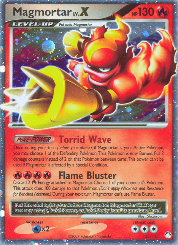 Magmortar LV. X 2007 Pokemon Mysterious Treasures
