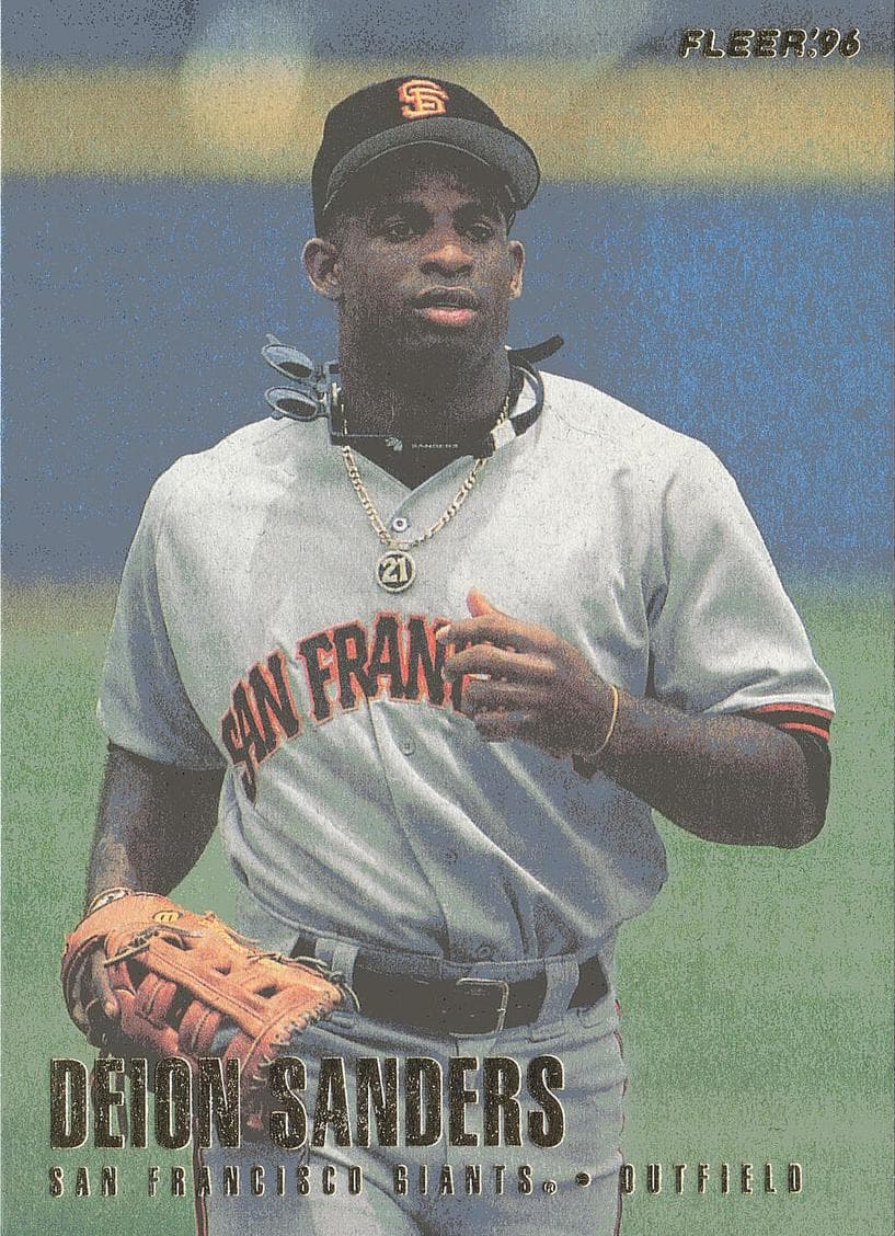 Deion Sanders 1996 fleer Fleer