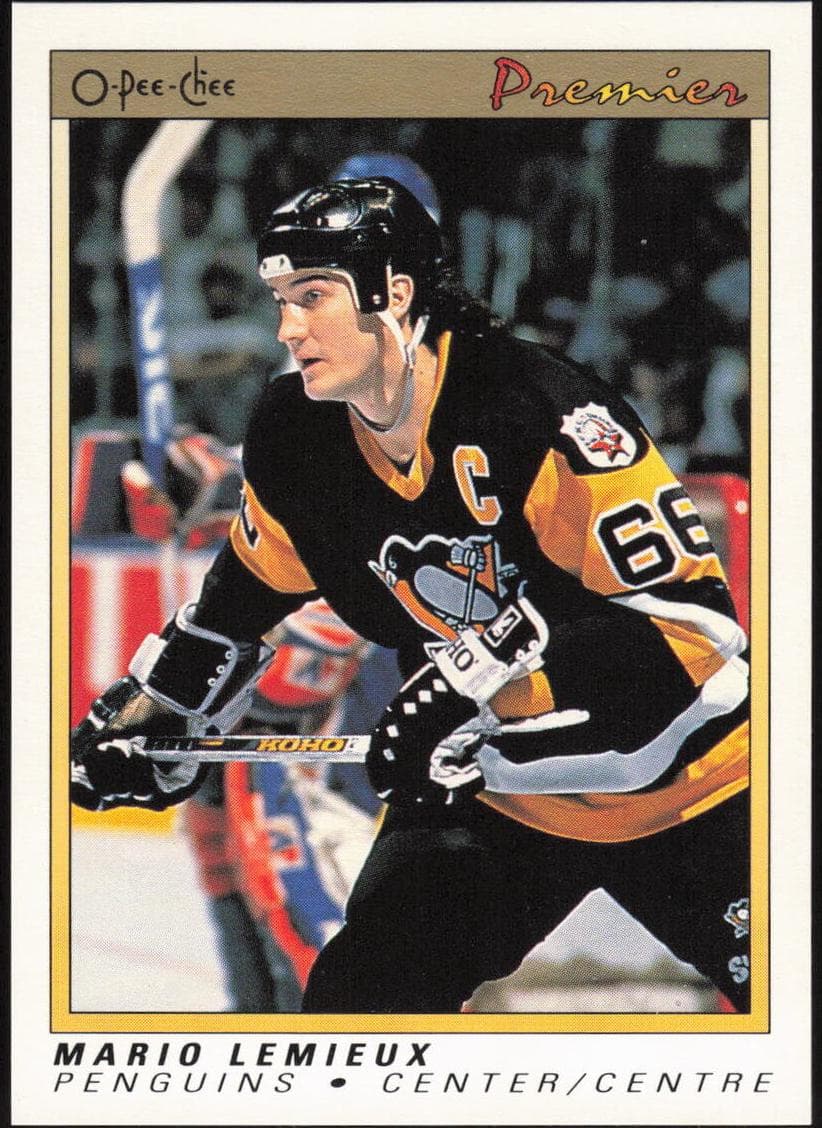 Mario Lemieux 1990 topps O-Pee-Chee Premier