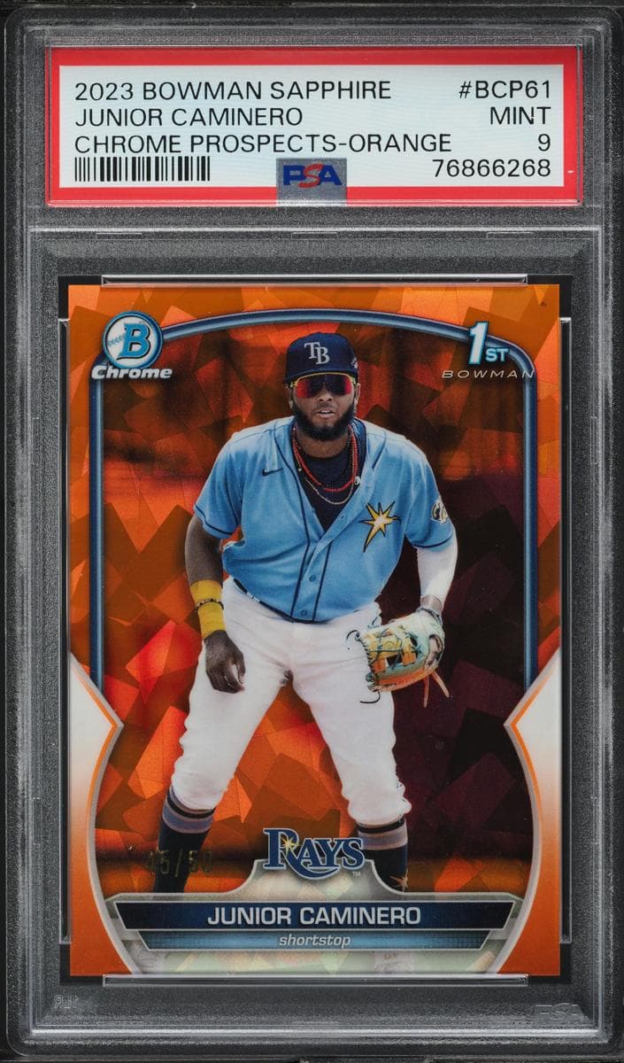 Junior Caminero 2023 bowman Bowman Chrome Prospects