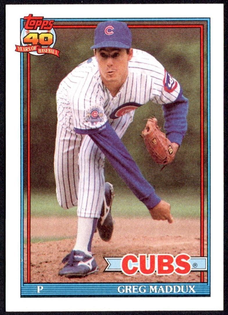 Dark Topps logo on back 1991 topps Topps