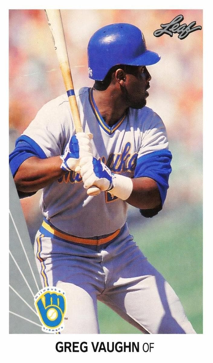 Greg Vaughn 1990 leaf