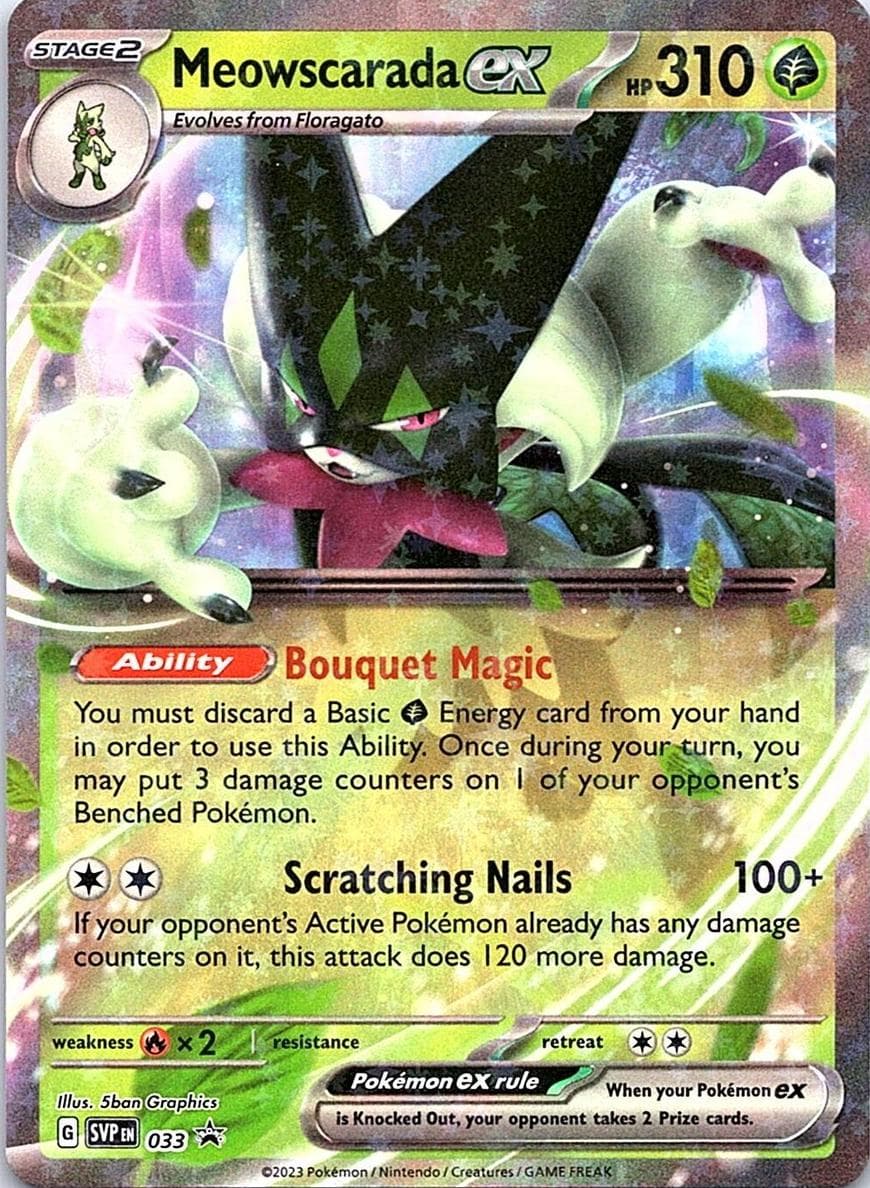 Meowscarada ex trading card