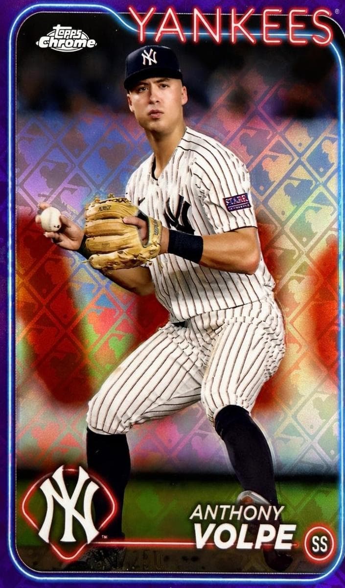 Anthony Volpe 2024 topps Topps Chrome Logofractor Edition