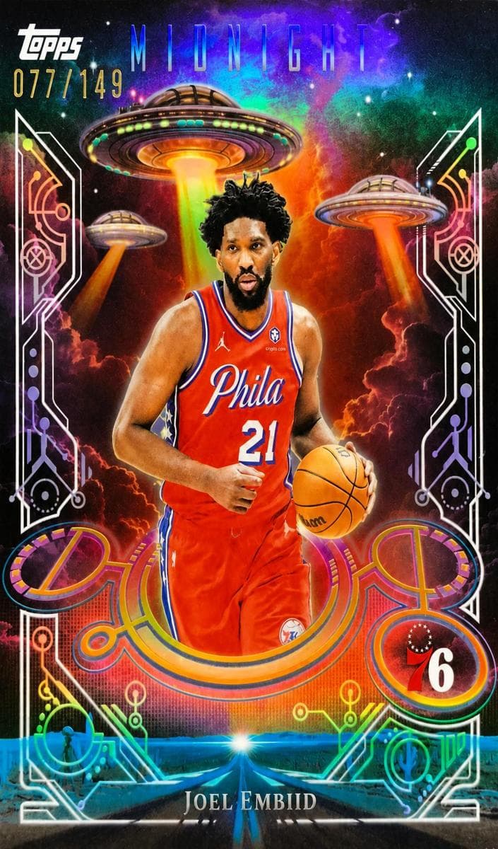 Joel Embiid 2025 topps Topps Midnight