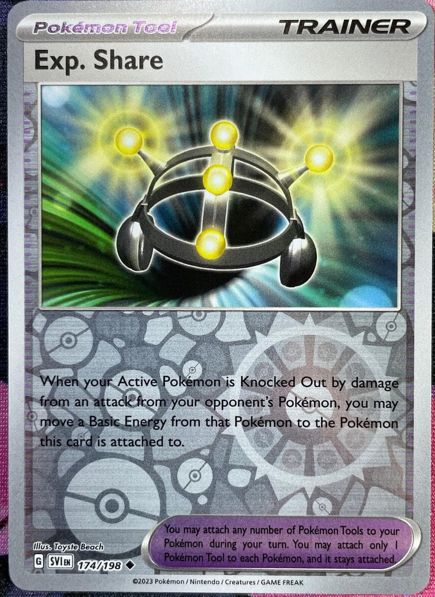 Exp. Share trading card