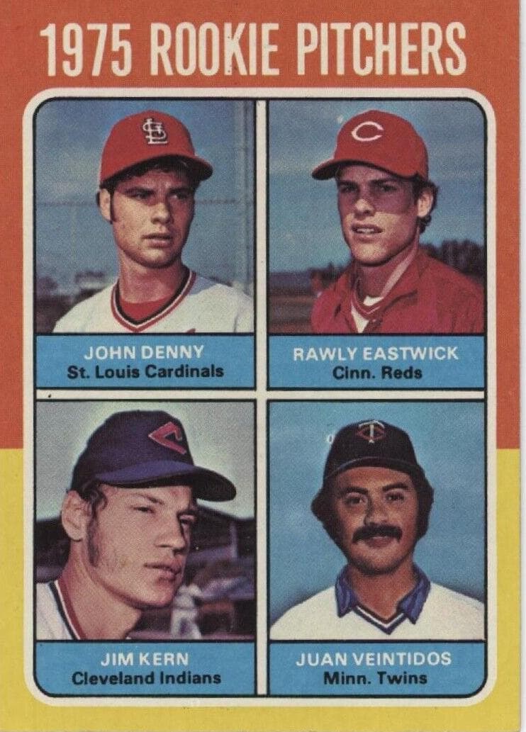1975 Rookie Pitchers (John Denny / Rawly Eastwick / Jim Kern / Juan Veintidos) #621