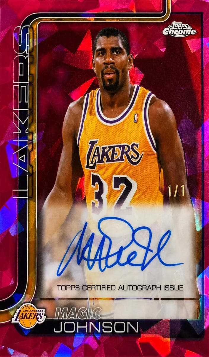 Magic Johnson 2025 topps Topps Chrome Sapphire