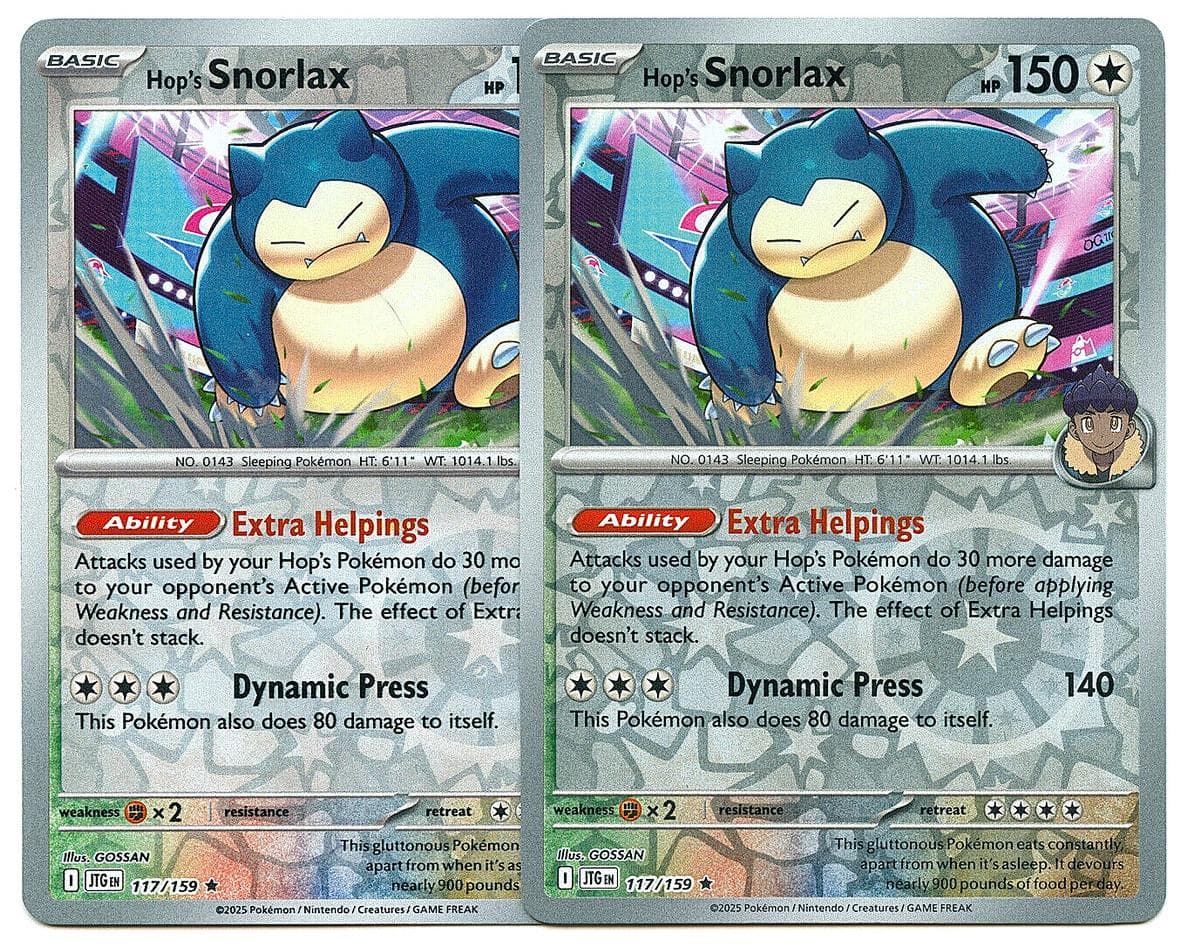 Hop's Snorlax trading card