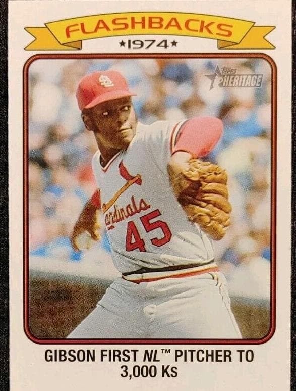 Bob Gibson 2023 topps Topps Heritage
