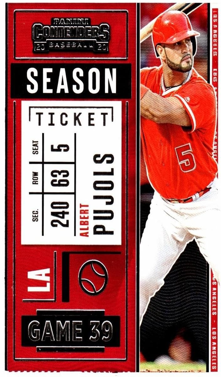 Albert Pujols 2020 panini Panini Contenders