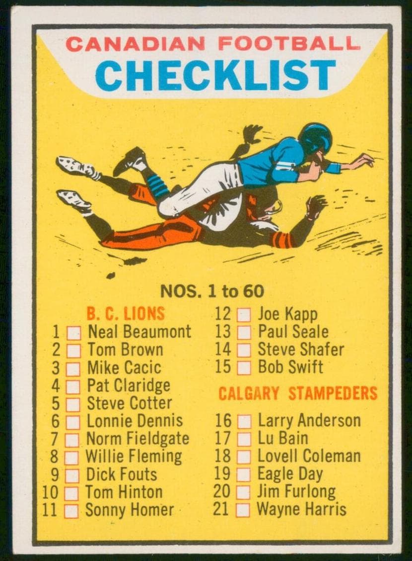 Checklist #1-60 #60