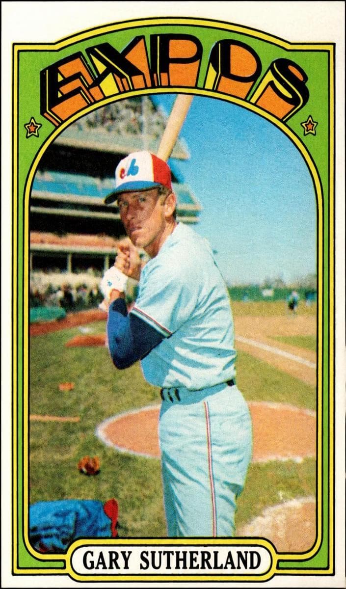 Gary Sutherland 1972 topps O-Pee-Chee