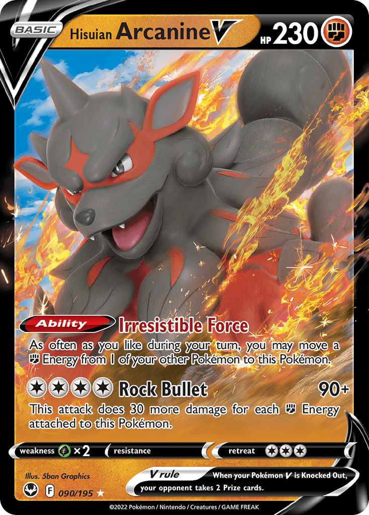 Hisuian Arcanine V 2022 Pokemon Silver Tempest