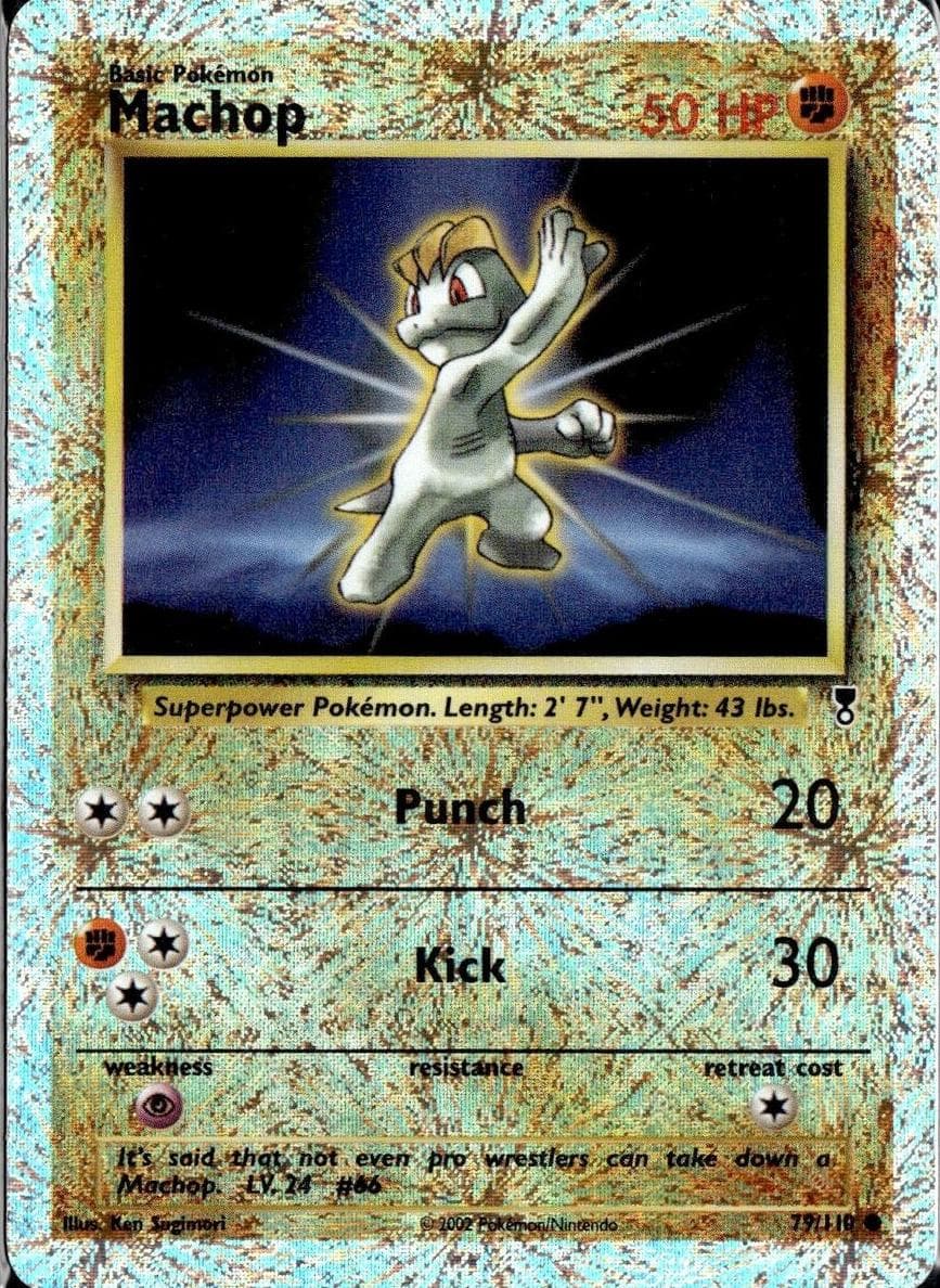 Machop trading card