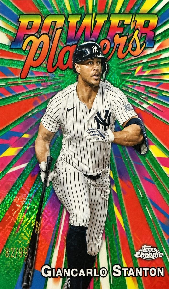 Giancarlo Stanton 2025 topps Topps Chrome Logofractor Edition