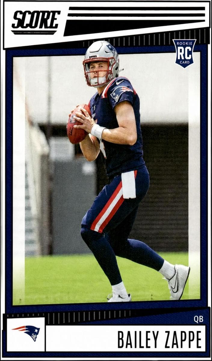 Bailey Zappe 2022 panini Score