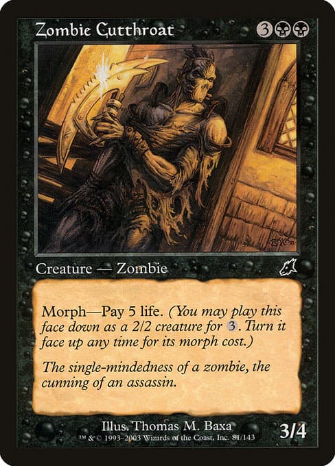 Zombie Cutthroat 2003 Magic: The Gathering Scourge