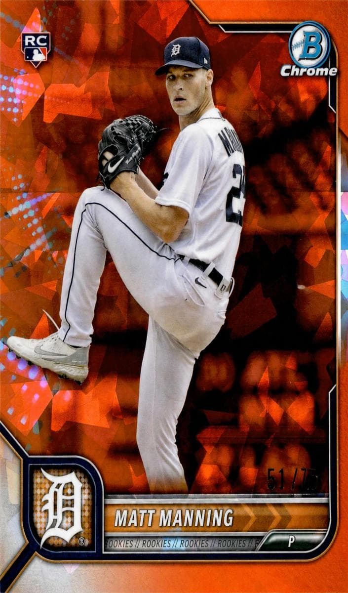 Matt Manning 2022 bowman Bowman Chrome Sapphire Edition
