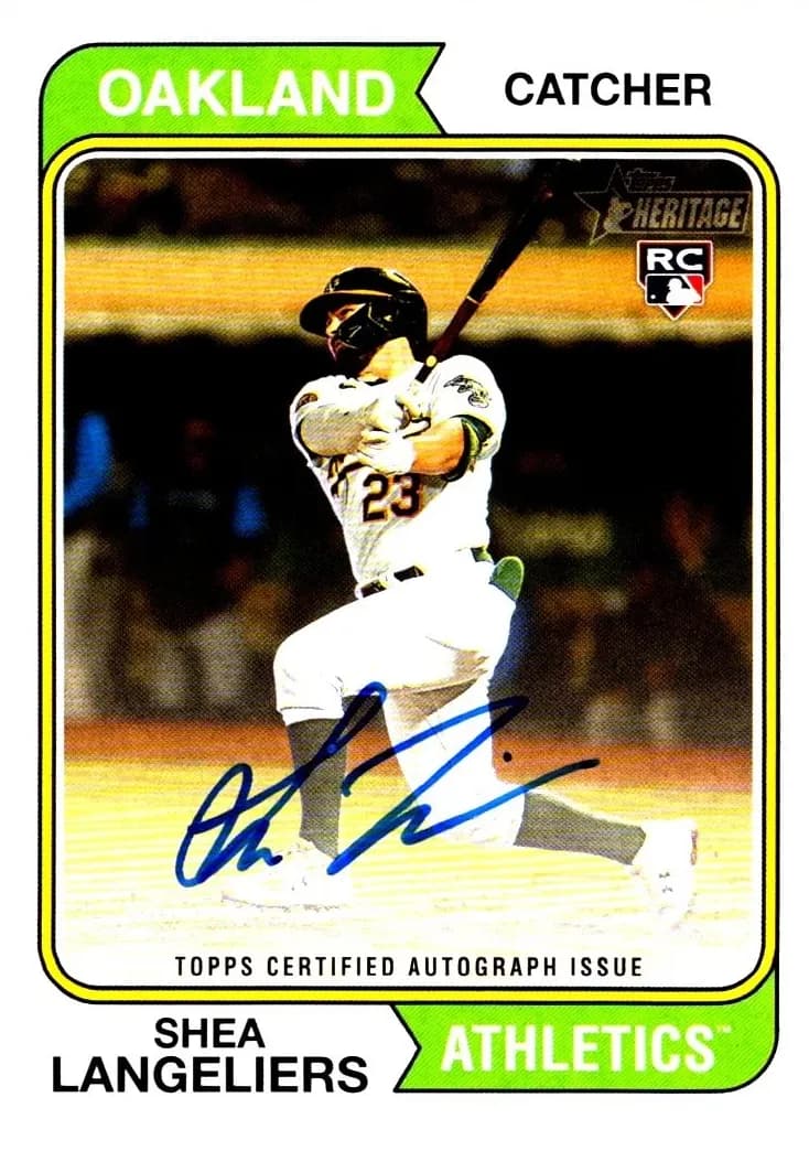 Shea Langeliers 2023 topps Topps Heritage