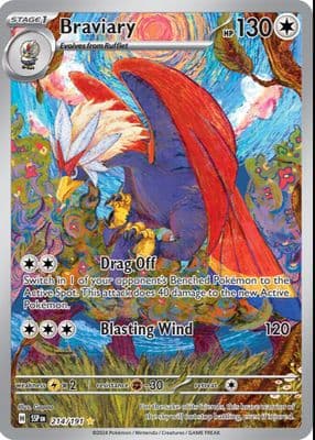 Braviary 2024 Scarlet Scarlet & Violet: Surging Sparks Illustration Rare
