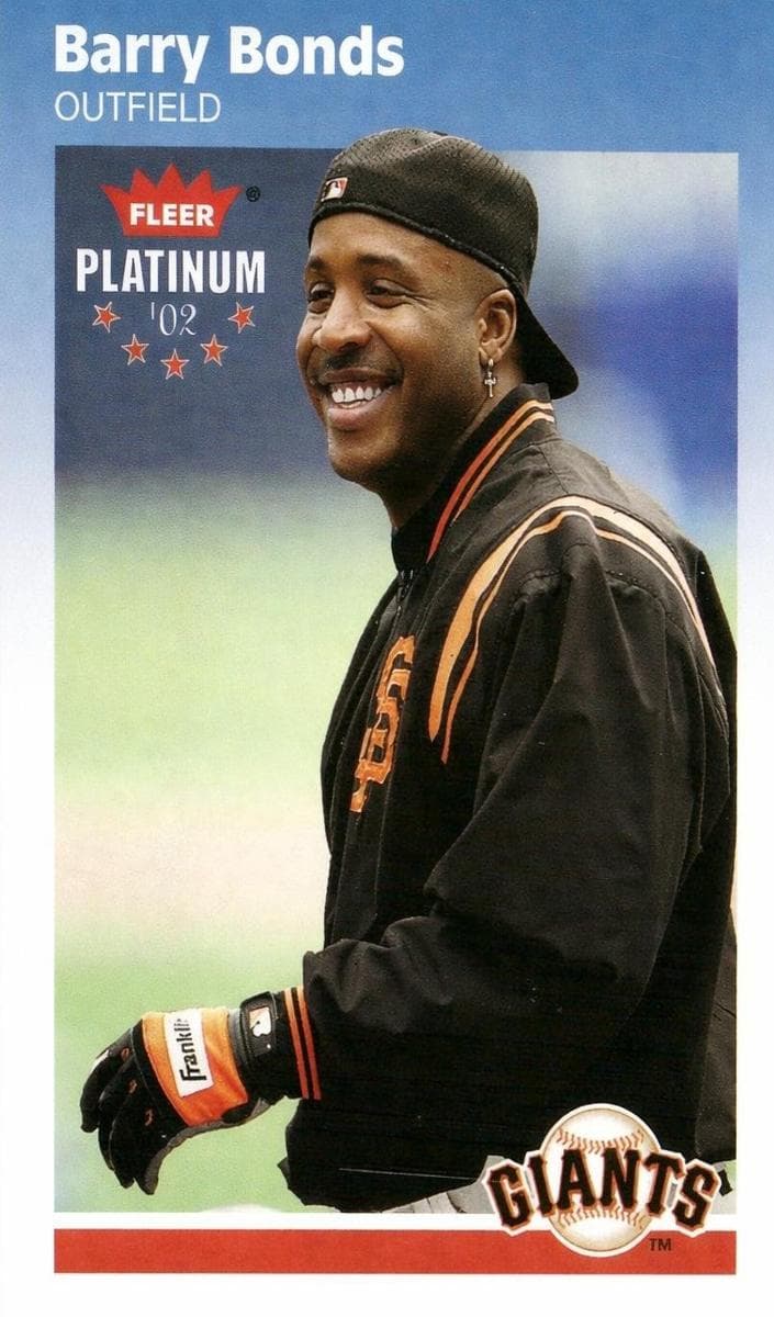 Barry Bonds 2002 fleer Fleer Platinum