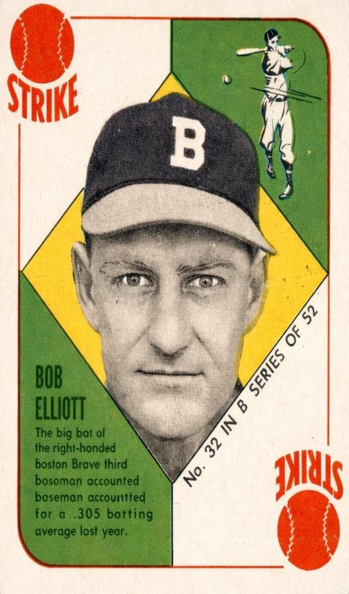 Bob Elliott 1951 topps Topps Blue Backs