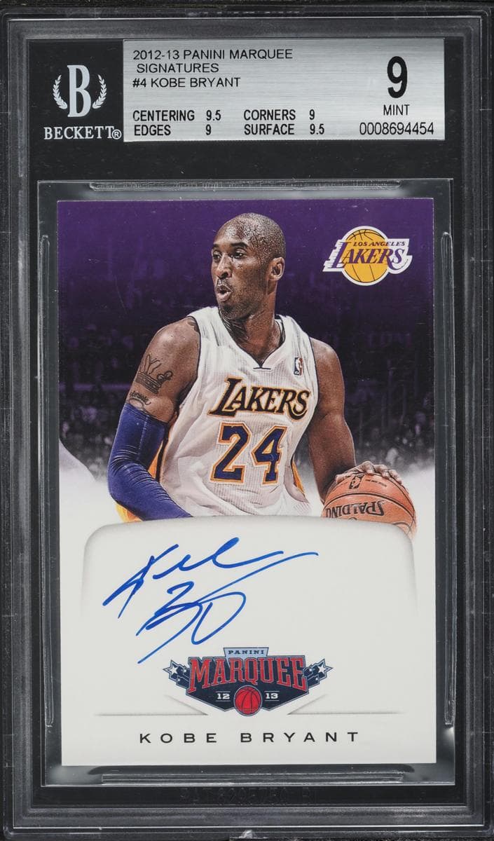 Kobe Bryant 2012 panini Marquee