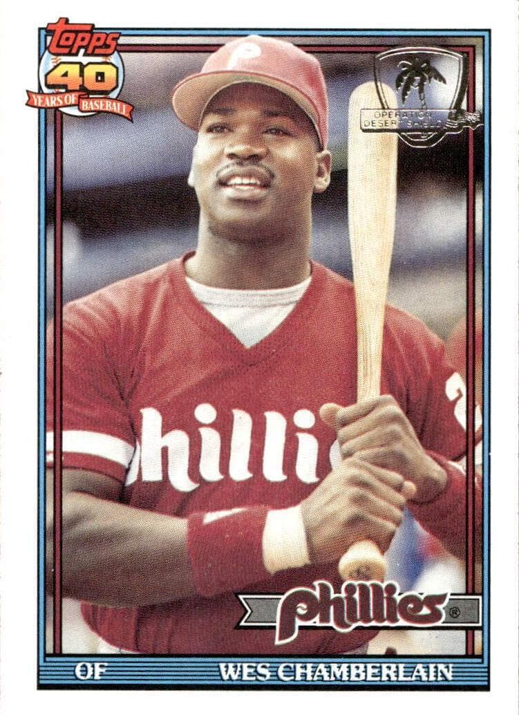 Wes Chamberlain 1991 topps O-Pee-Chee
