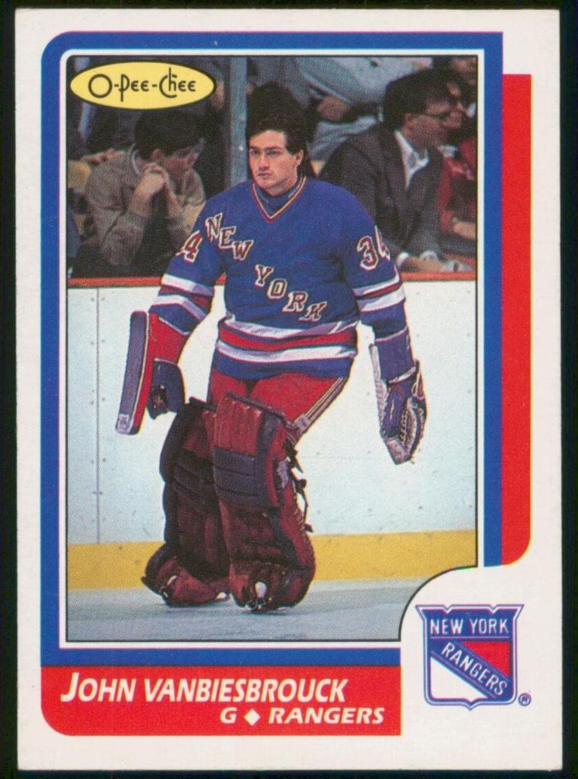 John Vanbiesbrouck 1986 topps O-Pee-Chee