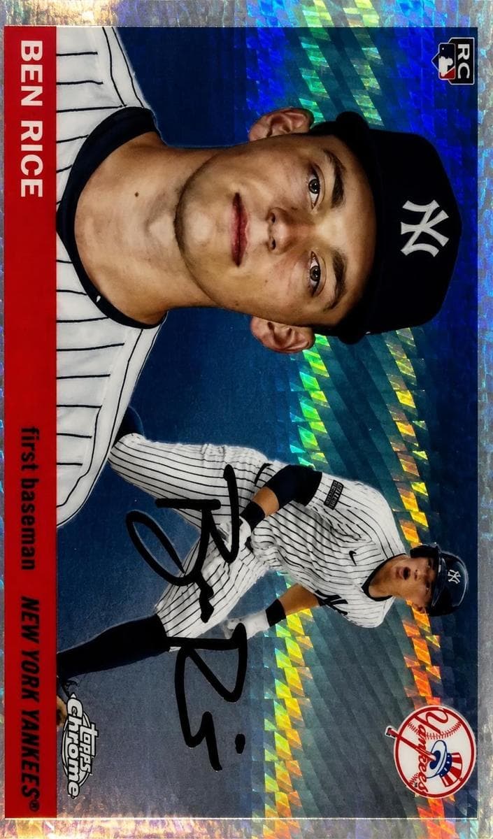 Ben Rice 2025 topps Topps Chrome Platinum