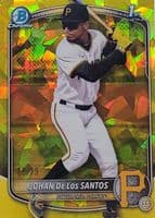 Johan De Los Santos 2025 bowman Bowman Chrome Prospects - Orange Refractor (1st)