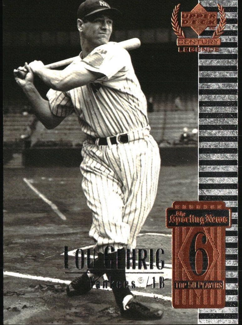 Lou Gehrig 1999 upper-deck Upper Deck Century Legends