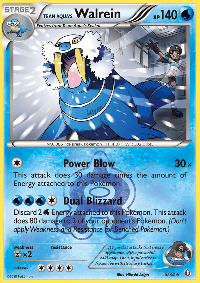 Team Aqua's Walrein 2015 Pokemon Double Crisis