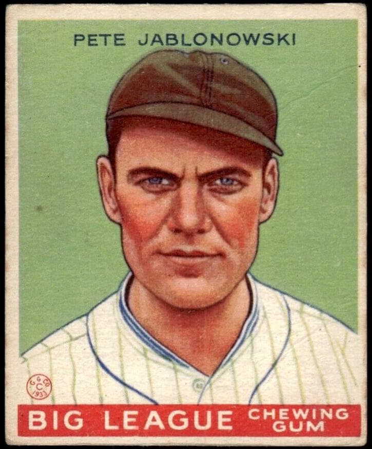 Pete Jablonowski 1933 unknown Goudey