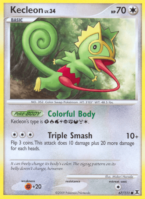 Kecleon 2009 Pokemon Rising Rivals Reverse Holo