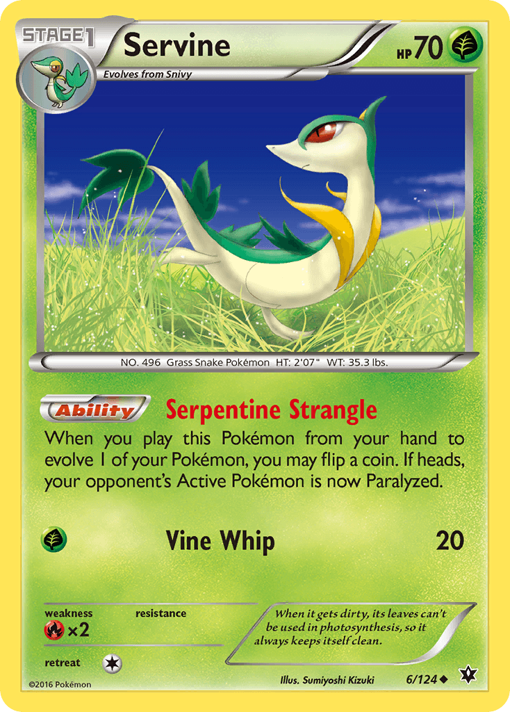 Servine 2016 Pokemon Fates Collide