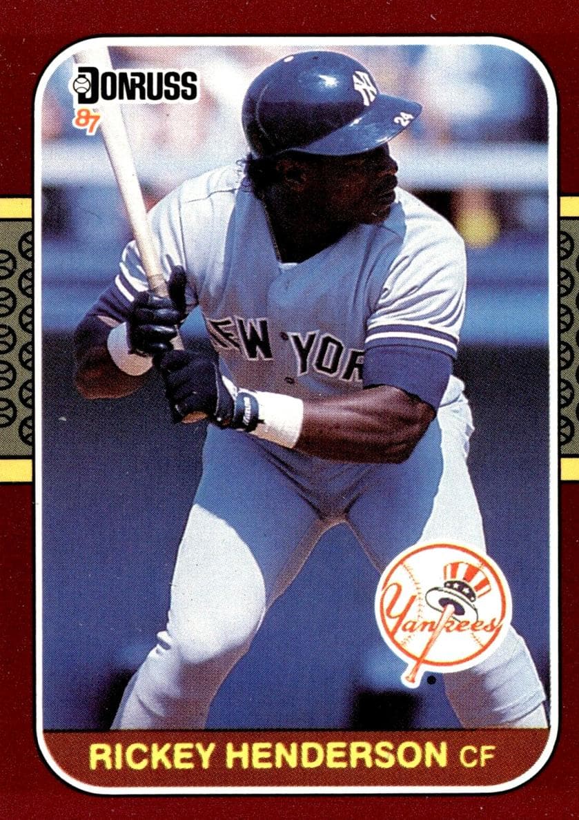 Rickey Henderson 1987 panini Donruss Opening Day