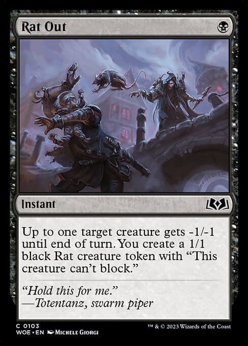Rat Out 2023 Magic: The Gathering Wilds of Eldraine